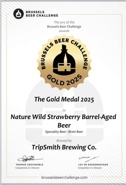 贵阳精酿TripSmith斩获2025布鲁塞尔啤酒挑战赛金奖
