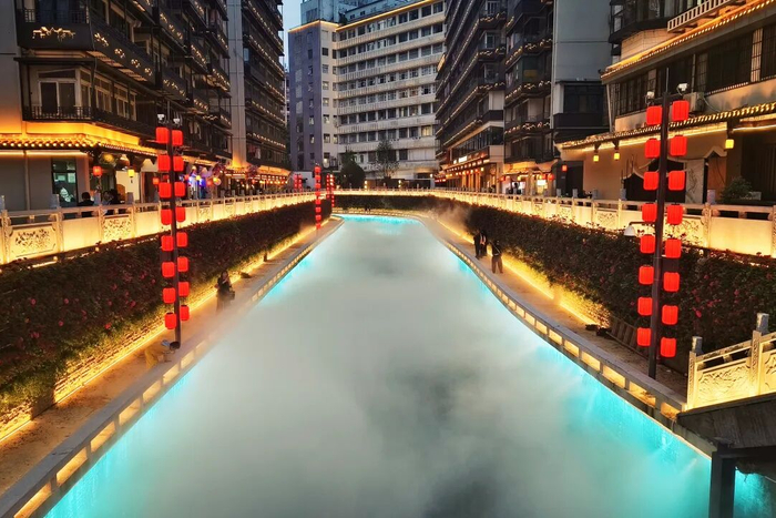 贵阳“消失”多年的这条河，首次亮灯！